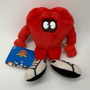 Vintage 1998 Looney Tunes Gossamer Plush Play-By-Play Red Monster Toy With Tags